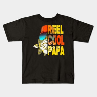 Father's Day Gifts TShirt - Fishing Reel Cool Papa T-Shirt Kids T-Shirt